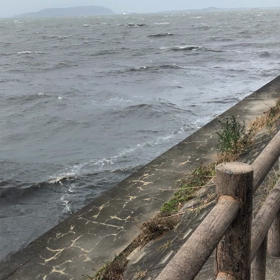 【室見川/シーバス】家を出たら強風、浜辺はもちろん強風の画像