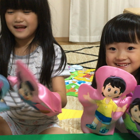 今日は2人仲良く人形劇(o^^o)の画像