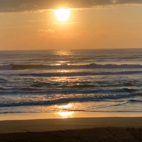 3月23日千葉北、東浪見の朝の波の画像
