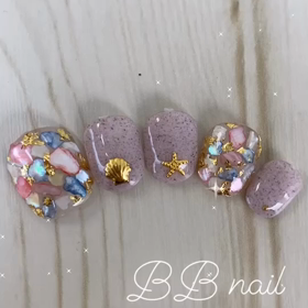 サマーシェルネイルの画像