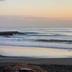 1月12日千葉北、東浪見の朝の波の画像