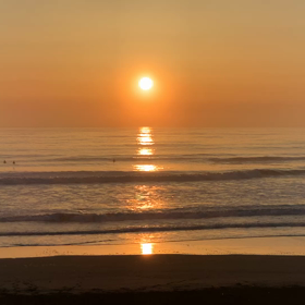 3月7日千葉北、東浪見の朝の波の画像