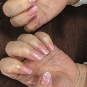 春らしいネイルですの画像