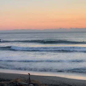 2月6日千葉北、東浪見の朝の波の画像