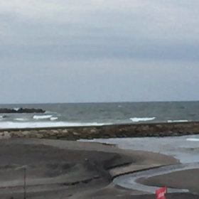 8月27日千葉北、東浪見の朝の波の画像