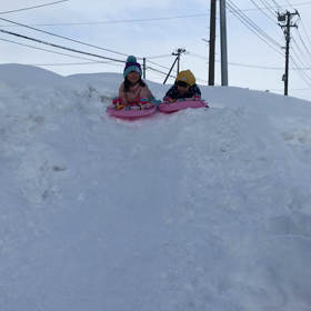 雪遊びの画像