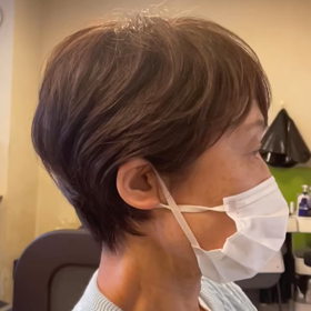 白髪染め　耳かけショートの画像