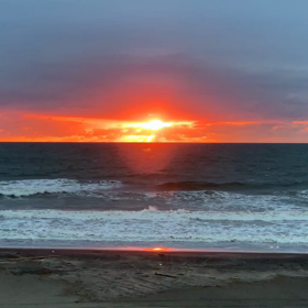 9月13日千葉北、東浪見の朝の波の画像