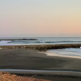 1月11日千葉北、東浪見の朝の波の画像
