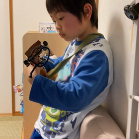 ウクレレの練習　次男の画像