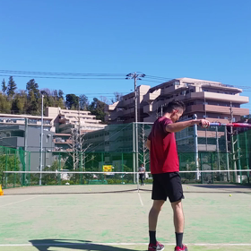 石坂選手のストロークの画像