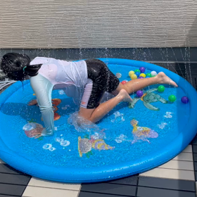 翼くん家で水遊びの画像