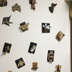 ダンボールアート、1日1個の作品！の画像