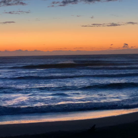 2月11日千葉北、東浪見の朝の波の画像
