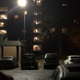 夜中の避難訓練の画像