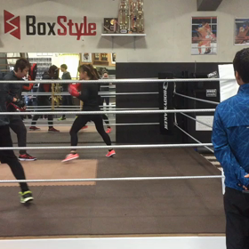 ミットを受ける練習の画像