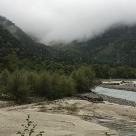 雨の上高地の画像