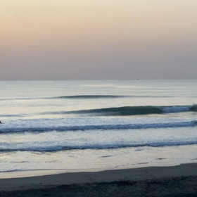 3月21日千葉北、東浪見の朝の波の画像