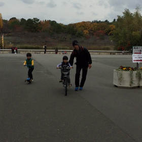 レイちゃん、コマなしに乗るの画像