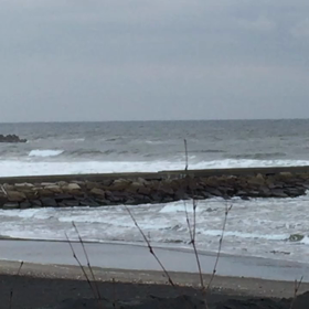 2月20日千葉北、東浪見の朝の波の画像