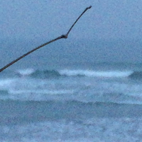 2月11日千葉北、東浪見の朝の波の画像