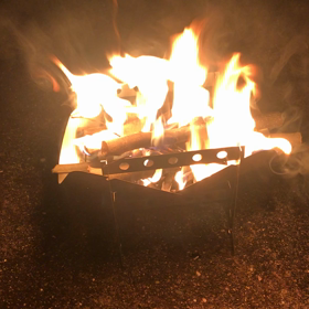 久々の焚き火の画像