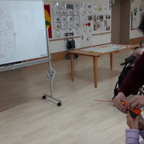 鬼の顔的当てゲームの画像