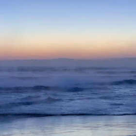 1月20日千葉北、東浪見の朝の波の 画像
