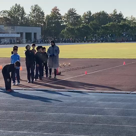 越谷カップ100m男子アップ④の画像