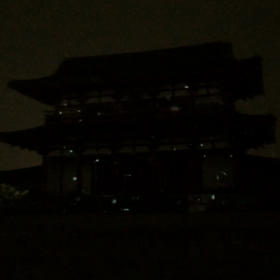 豪雨だだっぴろい平城宮跡での雷即避難ヽ(￣д￣;)ノ=3=3=3の画像