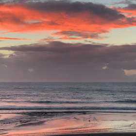 8月18日千葉北、東浪見の朝の波の画像