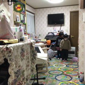 フープでケンパの画像