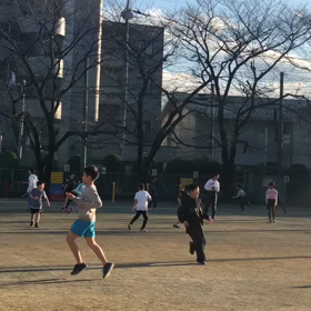 川越小練習(バトン鬼ごっこ)①の画像
