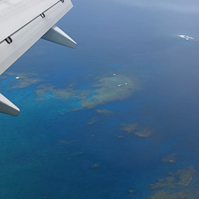 宮古空港に着陸の画像
