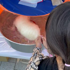 綿菓子体験の画像