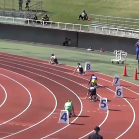 チャレンジカップ男子リレー３組目 ゴール付近動画の画像