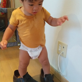 パパの靴は僕の靴。の画像