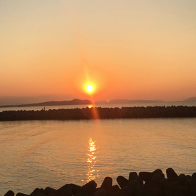 今日の夕焼けはの画像