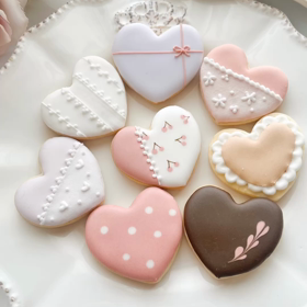 バレンタインアイシングクッキーの画像