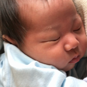ベビ君の寝顔の画像