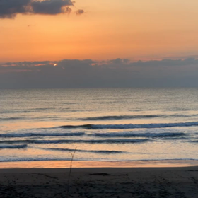3月15日千葉北、東浪見の朝の波の画像