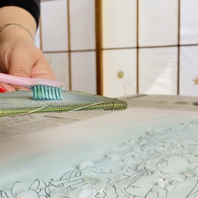 自粛中プロジェクト〜ハブラシで描く観音様〜の画像