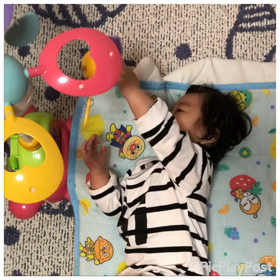 生後5ヶ月♡メリーの遊び方の画像