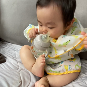 どうしてもセルフ飲みできない坊ちゃんの画像