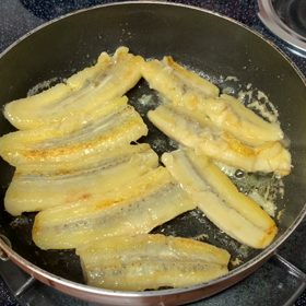 ベトナムスイーツ、バナナフランベ（動画）。の画像