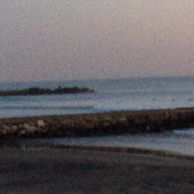 2月2日千葉北、東浪見の朝の波の画像