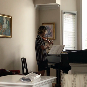 音に触れての画像