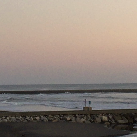 10月29日千葉北、東浪見の朝の波の画像