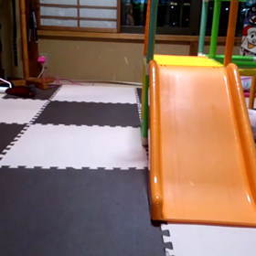 息子とウサギの手鞠のかくれんぼの画像