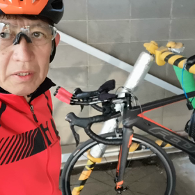 ジテツウ復路はウエット路面の画像